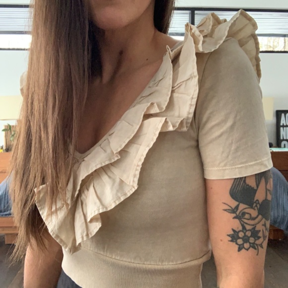 Zara Ruffled Crop Top - Picture 4 of 5